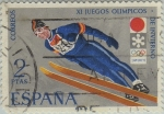 Stamps Spain -  XI Juegos olimpicos de invierno de Sapporo-1972