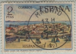 Sellos de Europa - Espa�a -  Hispanidad- vista de San Juan dePuerto Rico(1870)-1972