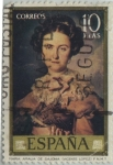 Stamps Spain -  Vicente Lopez Portaña-Maria Amalia de  Sajonia-1973