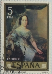 Stamps Spain -  Vicente Lopez Portaña-Isabel II-1973