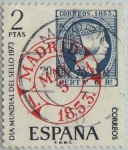 Stamps Spain -  Dia mundial del sello-1973