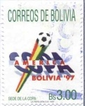 Stamps Bolivia -  Futbol - Bolivia sede de la copa America