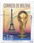 Stamps Bolivia -  Futbol - Bolivia sede de la copa America