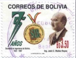 Stamps Bolivia -  75 Años sociedad de Ingenieros de Bolivia 1922 - 1997