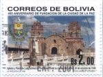 Stamps Bolivia -  450 Años de la fundacion de Nuestra Señora de La Paz