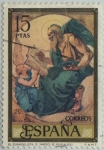 Stamps Spain -  Eduardo Rosales-El evangelista San Mateo-1974