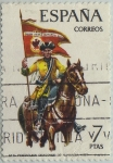 Sellos de Europa - Espaa -  Uniformes militares-portaguin de Dragones de Numancia,(1737)-1974