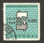 Sellos de Europa - Portugal -  organización internacional del trabajo