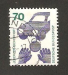Stamps Germany -  576 A - prevenir los accidentes, balon sobre vehiculos