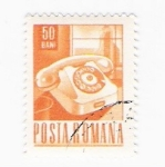 Stamps Romania -  telefono (repetido)