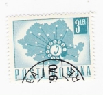 Stamps Romania -  comunicaciones (grande) (repetido)