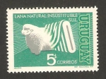Stamps : America : Uruguay :  oveja, lana natural insustituible