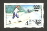 Stamps Bhutan -  olimpiadas de invierno en innsbruck, esquí