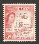 Stamps Malta -  isabel II, king's scroll