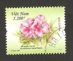 Sellos de Asia - Vietnam -  flora, rhododendron simsii planch, azalea