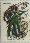 Stamps Spain -  Uniformes militares-Infanteria ligera ( 1830)-1976