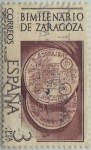 Stamps Spain -  Bimilenario de Zaragoza-1976