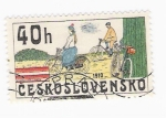 Stamps : Europe : Czechoslovakia :  Bicicletas