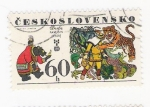 Stamps : Europe : Czechoslovakia :  Tigre y Oso