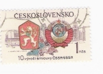 Stamps Czechoslovakia -  León y Escudo