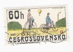Stamps Czechoslovakia -  Bicicletas
