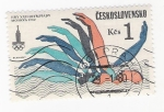 Sellos de Europa - Checoslovaquia -  Nadadora