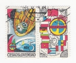 Stamps Czechoslovakia -  Doble interkosmo