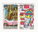 Stamps Czechoslovakia -  Doble interkosmo
