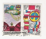Stamps Czechoslovakia -  Doble interkosmo