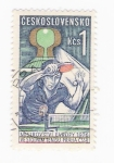 Stamps Czechoslovakia -  Ping-Pong