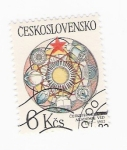 Stamps Czechoslovakia -  Satélites