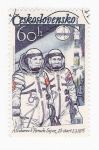 Stamps Czechoslovakia -  Astronautas
