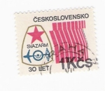 Sellos del Mundo : Europa : Checoslovaquia : Avión y bandera
