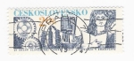 Stamps Czechoslovakia -  Mujer y maquinária