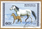 Sellos de Asia - Mongolia -  Caballos