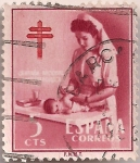 Stamps : Europe : Spain :  1121, Enfermera puericultora