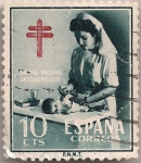 Stamps : Europe : Spain :  1122, Enfermera puericultora