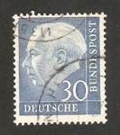 Stamps Germany -  70 - Presidente Thedore Heuss