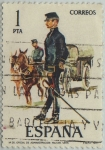 Stamps Spain -  uniformes militares-oficial de administracion militar(1875)-1977