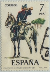 Stamps Spain -  Uniformes militares-Trompeta de artilleria(1887)-1977