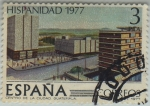 Sellos de Europa - Espaa -  Hispanidad-Guatemala-centro ciudad-1977
