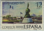 Stamps Spain -  Hispanidad-Guatemala-Plaza y monumento a Colon-1977