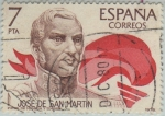 Stamps Spain -  América-España-Jose de San Martin-1978