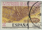 Stamps Spain -  V Centenario de fundacion de las Palmas de Gran Canaria-1978