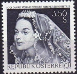 Stamps : Europe : Austria :  AUSTRIA 1968 Scott 811 Sello MNH La Industria del Bordado Novia con velo de encaje