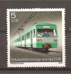 Stamps Germany -  Vehiculos construidos sobre railes en la DDR.