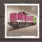 Stamps Germany -  Vehiculos construidos sobre railes en la DDR.