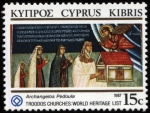 Sellos del Mundo : Asia : Chipre : CHIPRE: Iglesias pintadas de la región de Troodos