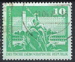 Stamps Germany -  DDR- Monumento a Neptuno, Berlín. Grande,