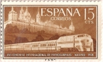 Stamps Spain -  1232, Tren talgo y monasterio de san lorenzo de el escorial